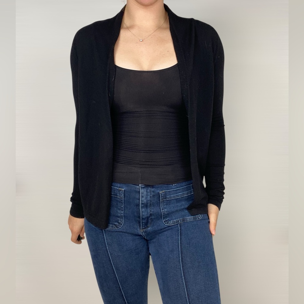 THEORY NWT Chris Wool Cardigan in New Steady Black Casual Warm Lounge